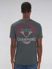 All + Every Grey Top Gun Maverick Dogfight Football Champions 2020 Back Print Men's T-Shirt - Image 1 of 4