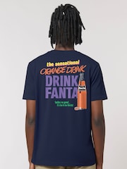 All + Every Blue Fanta The Sensational Orange Drink Back Print Mens T-Shirt - Image 1 of 4