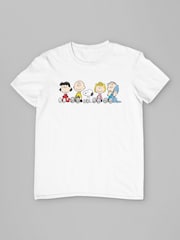 All + Every White Peanuts The Gang Sit Down Mens T-Shirt - Image 3 of 4