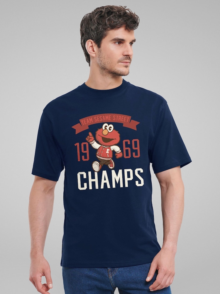 All + Every Blue Sesame Street Team Champs 1969 Mens T-Shirt - Image 1 of 4