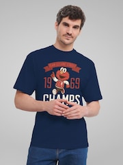 All + Every Blue Sesame Street Team Champs 1969 Mens T-Shirt - Image 2 of 4