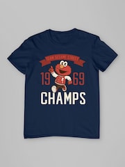 All + Every Blue Sesame Street Team Champs 1969 Mens T-Shirt - Image 3 of 4