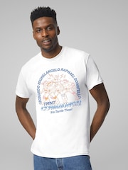 All + Every White Teenage Mutant Ninja Turtles TMNT Cowabunga Mens T-Shirt - Image 1 of 4