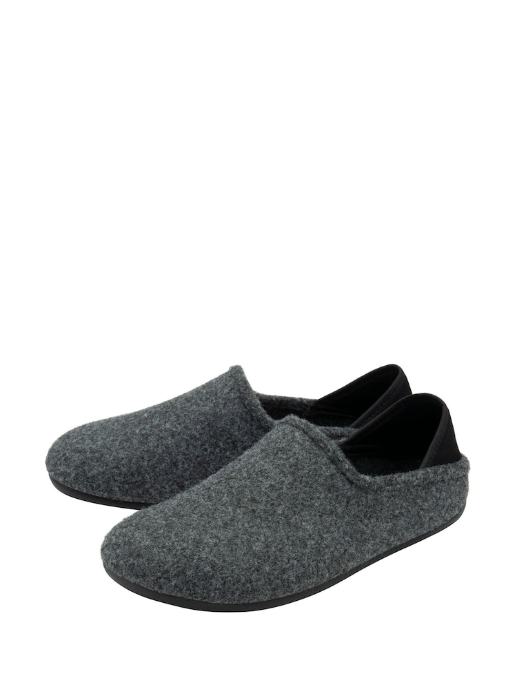 Lotus Grey Textile Slippers - Image 2 of 4
