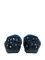 Lotus Blue Textile Ballerina Slippers - Image 3 of 4