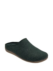 Lotus Green Textile Mule Slippers - Image 1 of 4