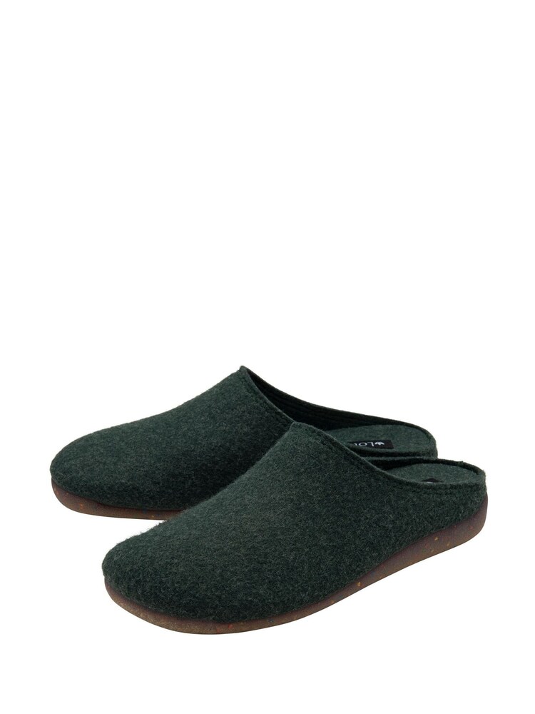 Lotus Green Textile Mule Slippers - Image 2 of 4 Lotus Green Textile Mule Slippers - Image 2 of 4