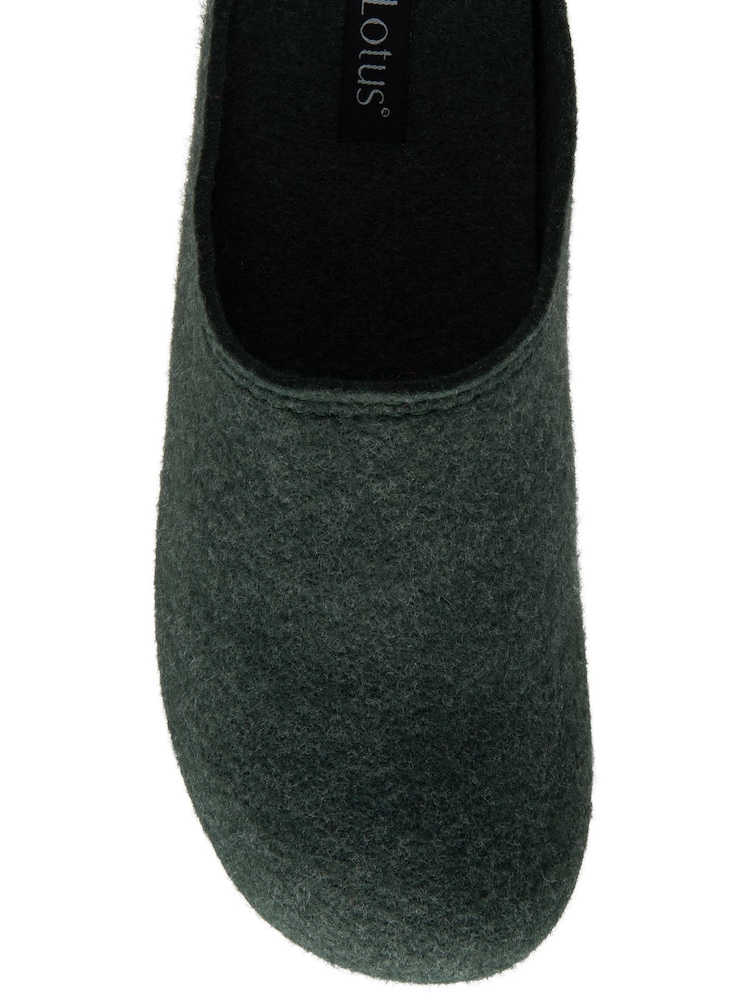 Lotus Green Textile Mule Slippers - Image 4 of 4 Lotus Green Textile Mule Slippers - Image 4 of 4