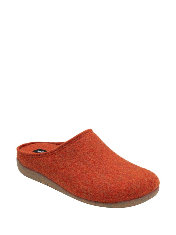 Lotus Orange Textile Mule Slippers - Image 1 of 4 Lotus Orange Textile Mule Slippers - Image 1 of 4
