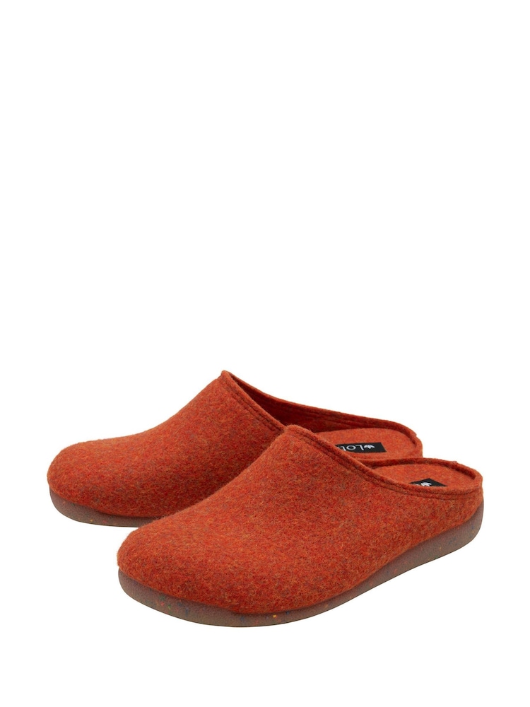 Lotus Orange Textile Mule Slippers - Image 2 of 4 Lotus Orange Textile Mule Slippers - Image 2 of 4