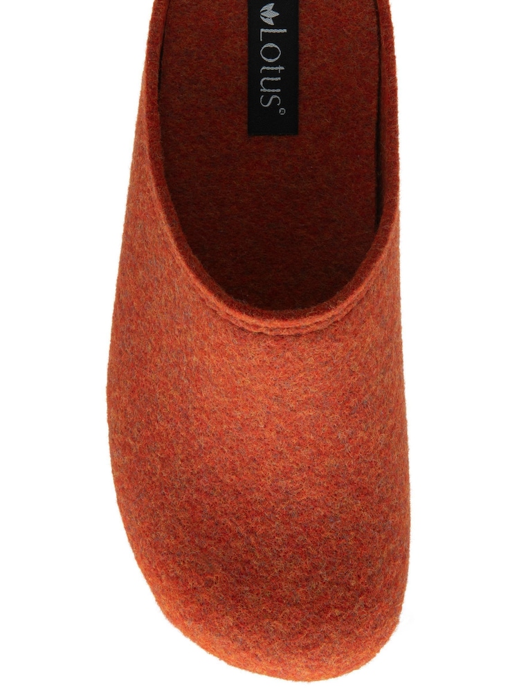 Lotus Orange Textile Mule Slippers - Image 4 of 4 Lotus Orange Textile Mule Slippers - Image 4 of 4