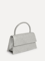 Linzi Silver Desire Embellished Clutch Bag With Top Handle - Image 1 of 4