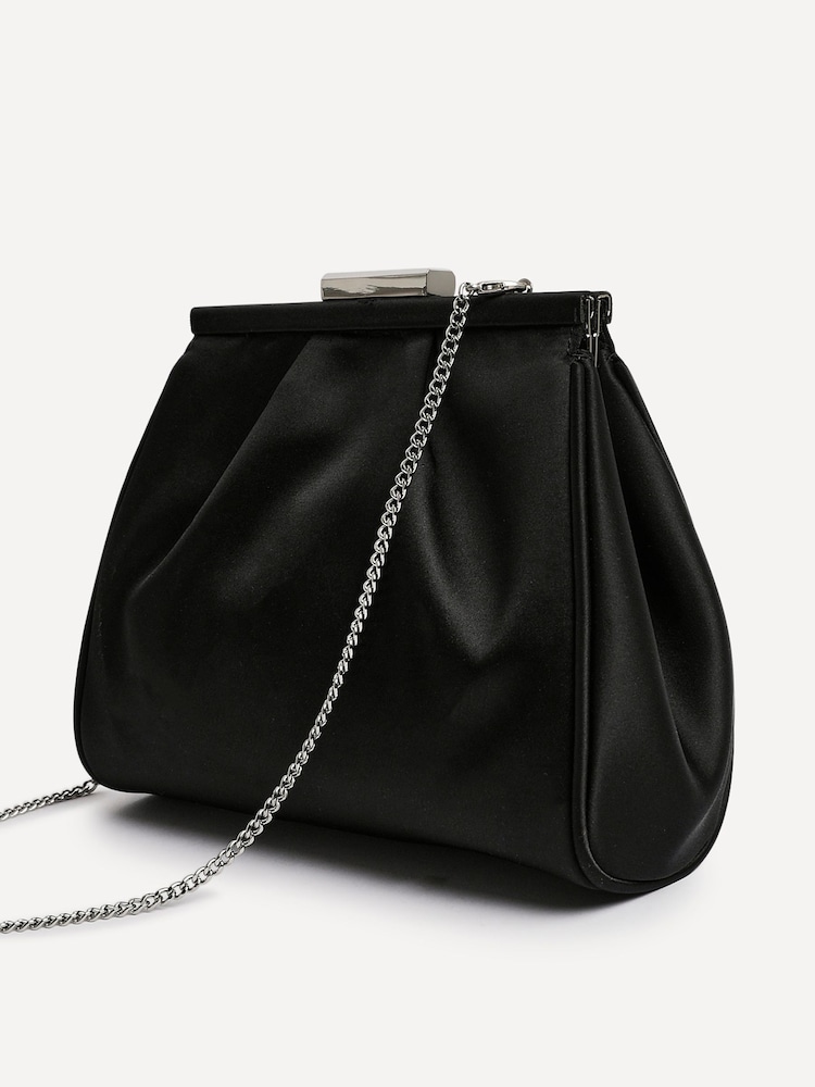 Linzi Black Flirt Ruched Clutch Bag - Image 5 of 5 Linzi Black Flirt Ruched Clutch Bag - Image 5 of 5