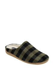 Lotus Green Textile Mule Slippers - Image 1 of 4
