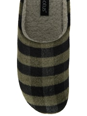 Lotus Green Textile Mule Slippers - Image 4 of 4