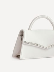 Linzi Cream Sorelle Pearl Embellished Clutch Bag With Top Handle - Image 3 of 5