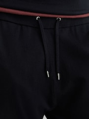 Reiss Navy Billings Merino Wool-Blend Cuffed Joggers - Image 4 of 6
