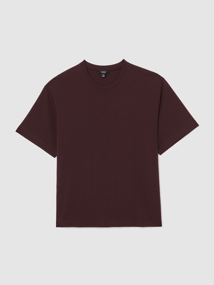 Reiss Bordeaux Tate T-Shirt - Image 2 of 6 Reiss Bordeaux Tate T-Shirt - Image 2 of 6