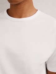 Reiss White/White Count 2 Pack 2 Pack Airwater-Cotton Crew T-Shirt - Image 3 of 7