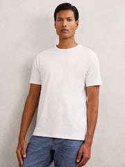 Reiss White/White Count 2 Pack 2 Pack Airwater-Cotton Crew T-Shirt - Image 6 of 7