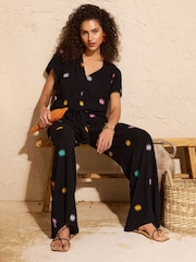 Love & Roses Wide Leg Beach Trousers - صورة 4 من 4