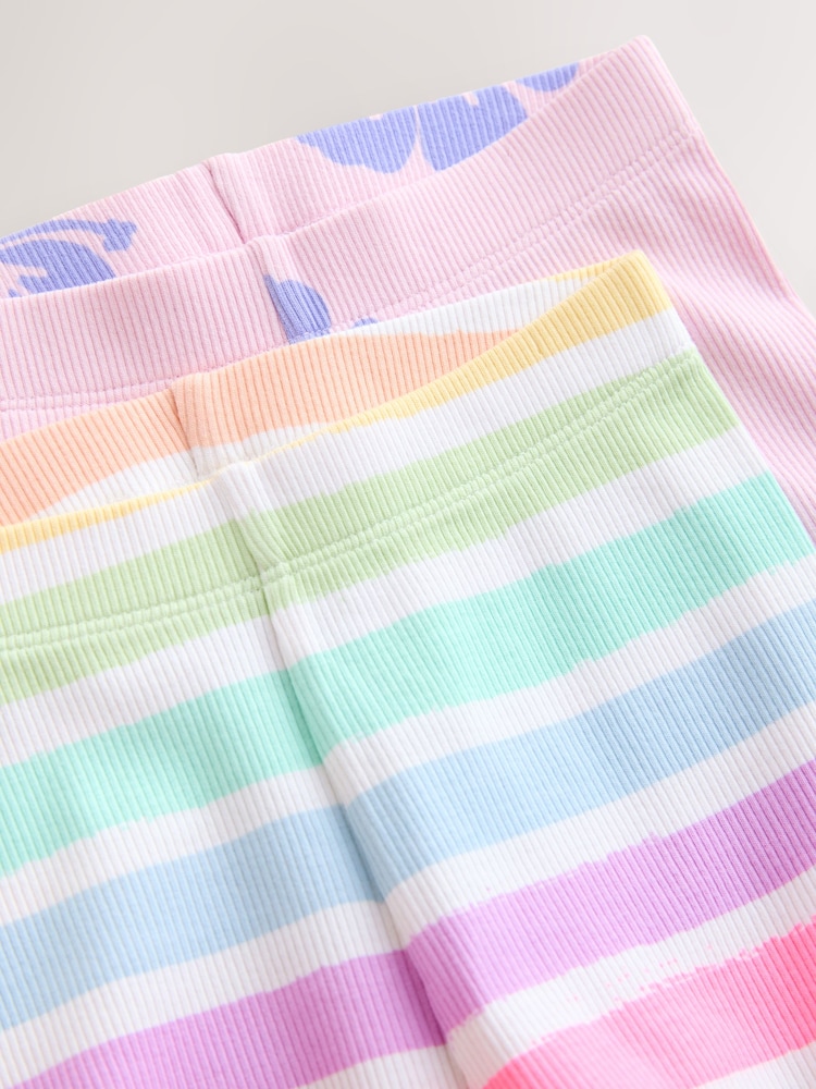 Pink/Cream Top & Cycle Shorts Set 2 Pack (3mths-7yrs) - Image 7 of 7