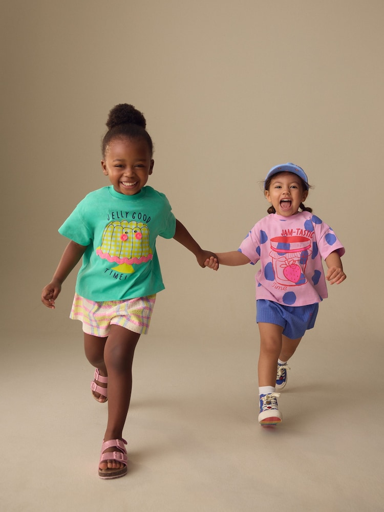 Verde/roz - Set top și pantaloni scurți 2 pachet (3luni -7ani) - Imaginea 1 din 5