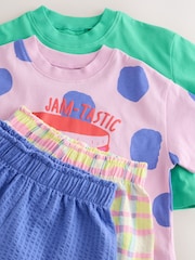 Green/Pink Top & Shorts Set 2 Pack (3mths-7yrs) - Image 11 of 12