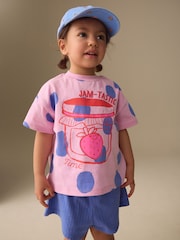 Verde/roz - Set top și pantaloni scurți 2 pachet (3luni -7ani) - Imaginea 2 din 5