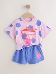 Green/Pink Top & Shorts Set 2 Pack (3mths-7yrs) - Image 8 of 12