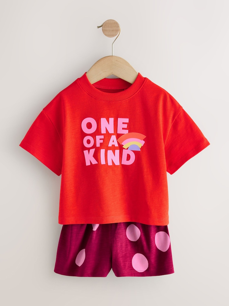 Unicorn Top & Shorts Set 2 Pack (3mths-7yrs) - Image 2 of 10