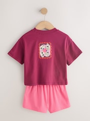 Mov/Portocaliu - Set top și pantaloni scurți 2 pachet (3luni -7ani) - Imaginea 7 din 12