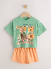 Mov/Portocaliu - Set top și pantaloni scurți 2 pachet (3luni -7ani) - Imaginea 8 din 12