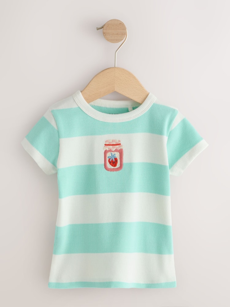 Bright Fruit Ribbed Short Sleeve Tops 5 Pack (3mths-7yrs) - Image 2 of 9 Bright Fruit Ribbed Short Sleeve Tops 5 Pack (3mths-7yrs) - Image 2 of 9