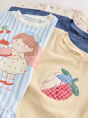 Patchwork Strawberry T-Shirts 4 Pack (3mths-7yrs) - Image 8 of 8