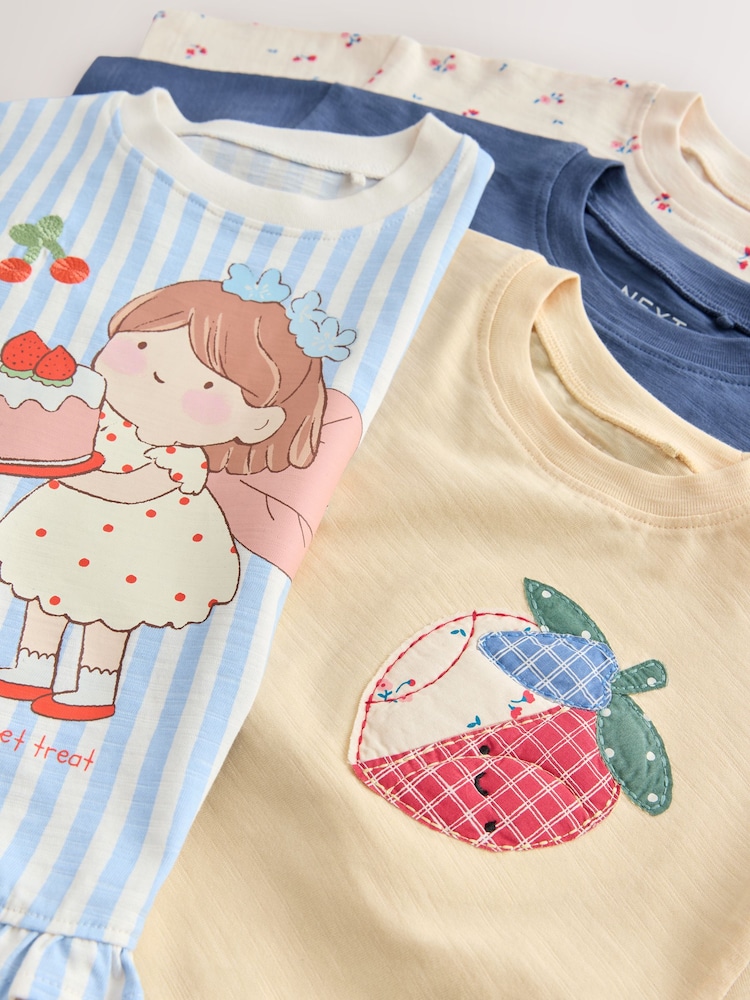 Patchwork Strawberry T-Shirts 4 Pack (3mths-7yrs) - Image 8 of 8