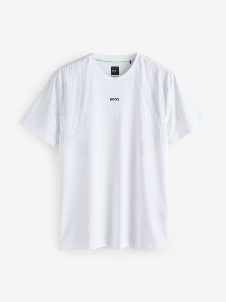 BOSS White Logo Regular-Fit Active T-Shirt - Image 4 of 4 BOSS White Logo Regular-Fit Active T-Shirt - Image 4 of 4