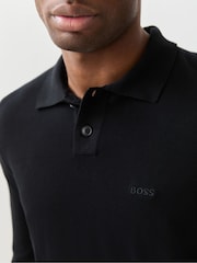 BOSS Black Asac Knitted Polo Shirt - Image 4 of 5
