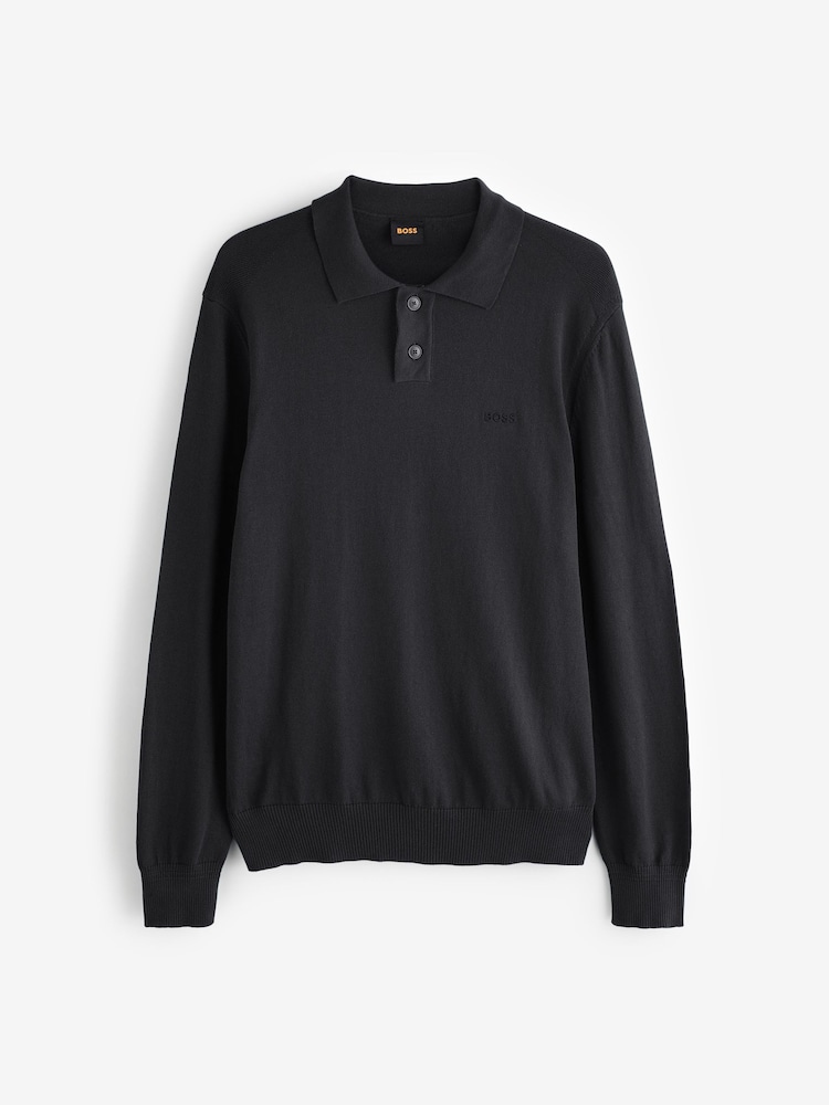 BOSS Black Asac Knitted Polo Shirt - Image 5 of 5 BOSS Black Asac Knitted Polo Shirt - Image 5 of 5