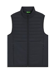 Negro - BOSS Logo Regular-Fit Padded Gilet - Imagen 5 de 5