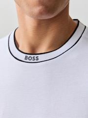 BOSS White Logo Regular-Fit T-Shirt - Image 4 of 5