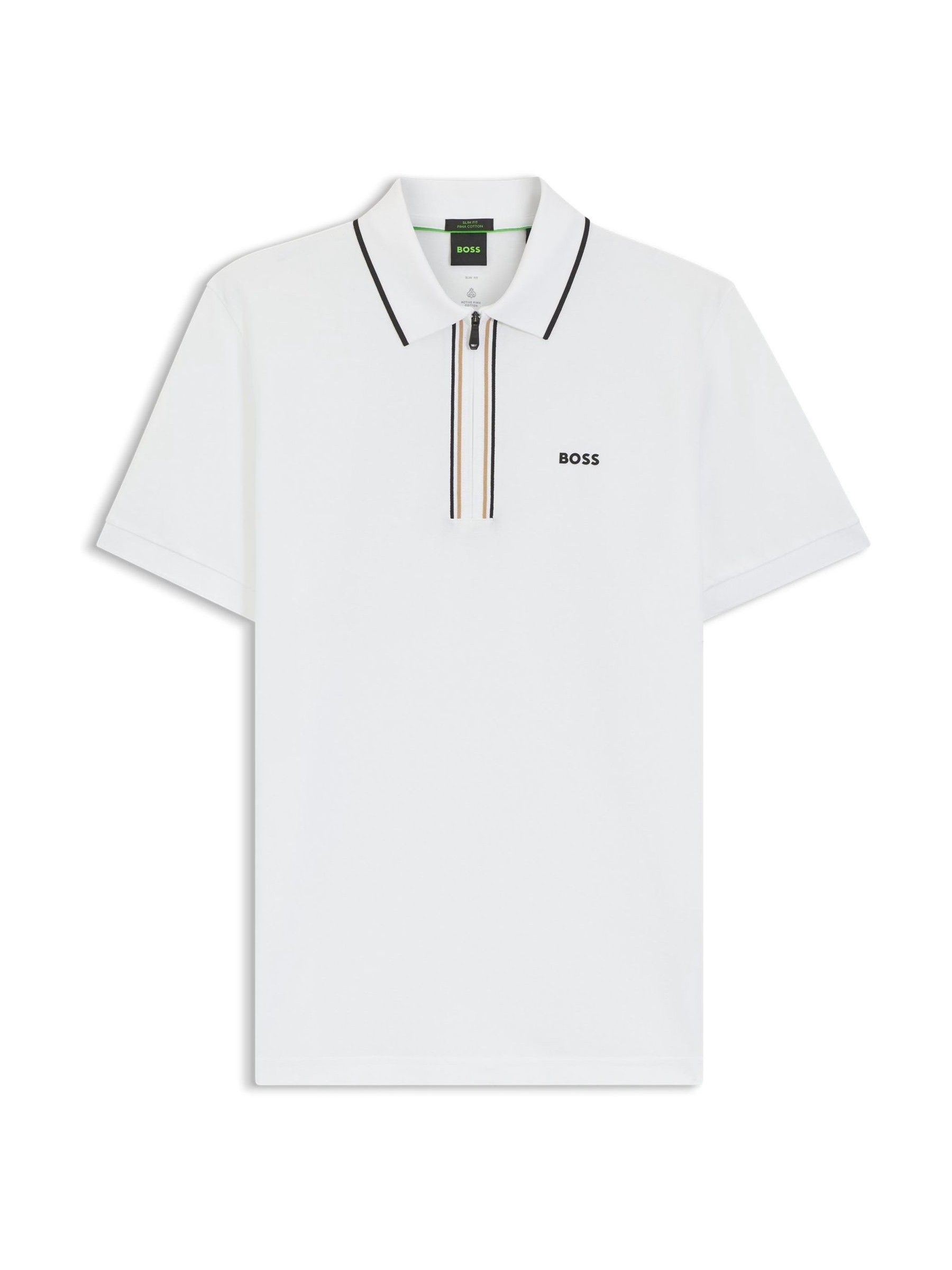 Buy BOSS White Philix Quarter Zip Polo Shirt from Next South Africa