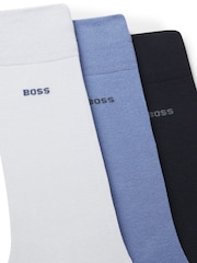 BOSS Blue Logo Socks 3 Pack - Image 2 of 3