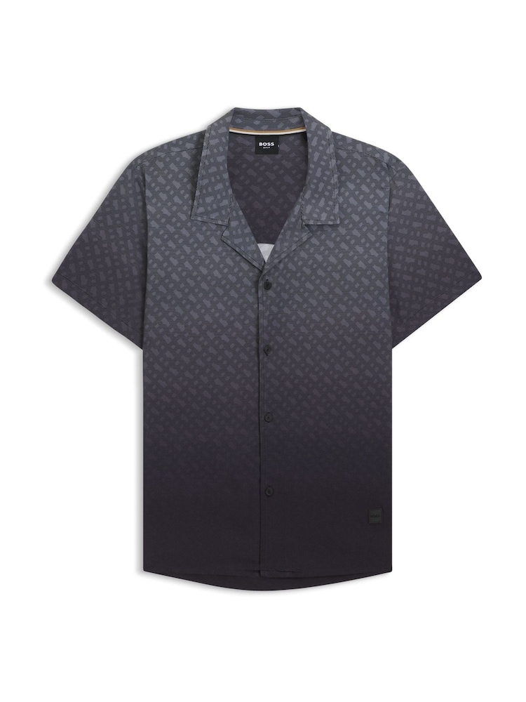 BOSS Grey Printed Regular-Fit Shirt - Image 1 of 1 BOSS Grey Printed Regular-Fit Shirt - Image 1 of 1