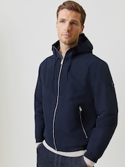 BOSS Blue Cireno Logo Regular-Fit Hooded Jacket - Image 1 of 4