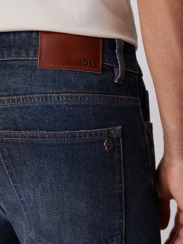 BOSS Blue Slim Fit Delaware Stretch Jeans - Image 4 of 4 BOSS Blue Slim Fit Delaware Stretch Jeans - Image 4 of 4