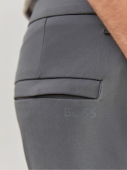 BOSS Grey Slim-Fit Commuter Trousers - Image 4 of 6