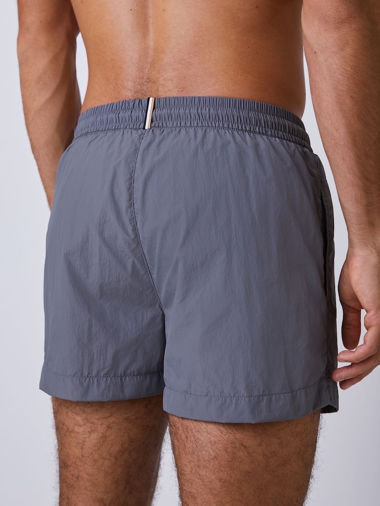 BOSS Grey Mooneye Logo Swim Shorts - Image 2 of 4 BOSS Grey Mooneye Logo Swim Shorts - Image 2 of 4