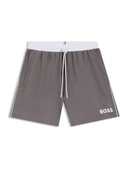 BOSS Grey Starfish Quick Dry Swim Shorts - Image 5 of 5
