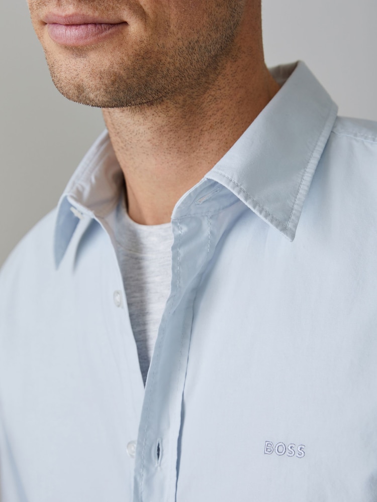 BOSS Grey Relegant Regular-Fit Shirt - Image 4 of 4 BOSS Grey Relegant Regular-Fit Shirt - Image 4 of 4